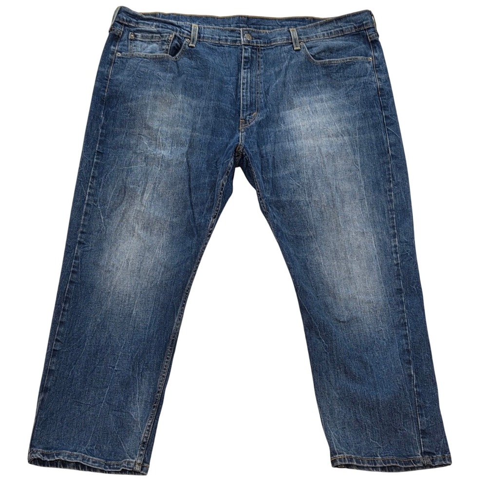 Levi's 502 Jeans Mens W44 L29 Regular Fit Straight Leg Medium Wash Denim‎